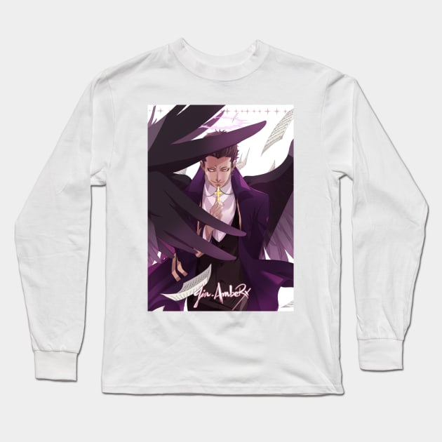 Angels of death series - gray Long Sleeve T-Shirt by Amber Anime